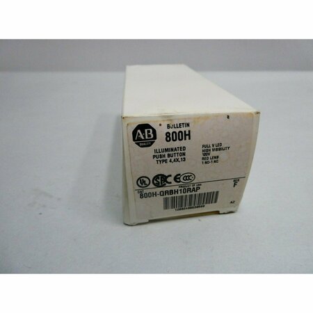 Allen Bradley ILLUMINATED RED 120V-AC PUSHBUTTON 800H-QRBH10RAP
